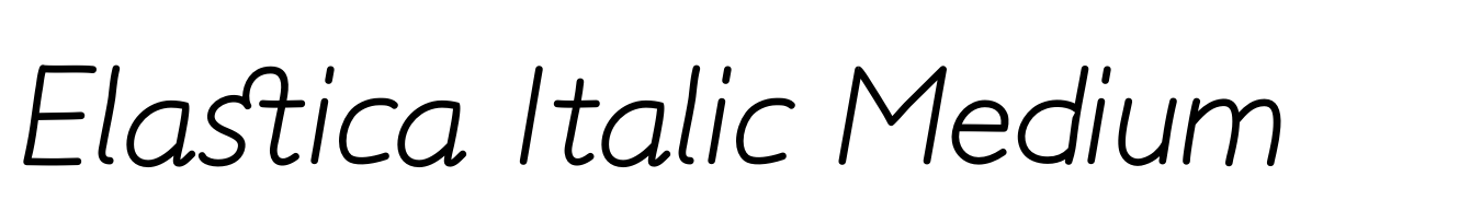 Elastica Italic Medium
